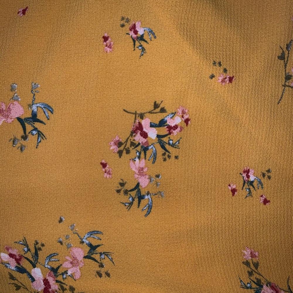 Dark yellow dress with bell sleeves - Picture 3 of 7